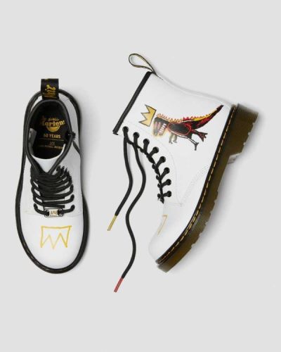 Botas Dr Martens Junior 1460 Basquiat Cuero Para Niños DR0058B